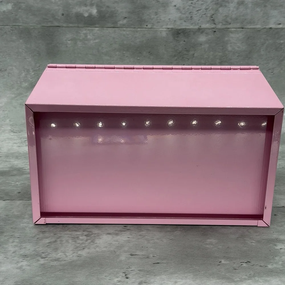 Kobalt Pink Metal Tool Box 2 Drawers With Handle Glossy Finish